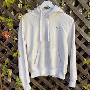 Divided H&M White Sweater with “Love” / Size S